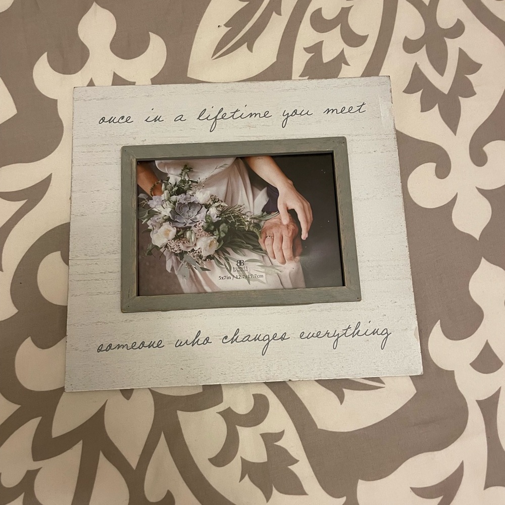 Burnes Of Boston White and Gray Modern Picture Frame